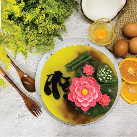 Bánh Sinh Nhật Rau Câu 2D Mẹ Gánh Con & Hoa Sen - GELLI - G0620013