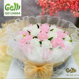 Bánh Sinh Nhật Rau Câu 4D Bó Hoa Hồng  - GELLI - G0124004