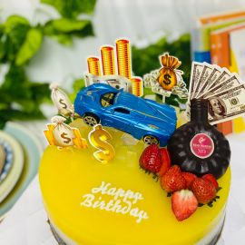 BÁNH SINH NHẬT RAU CÂU TRÁI CÂY 4D HOA VÀ RƯỢU XO - GELLI - G0119032