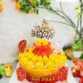 Bánh Tất Niên/ Khai trương bằng rau câu 4D Cây Tài Lộc & Núi Vàng - GELLI - G0125005
