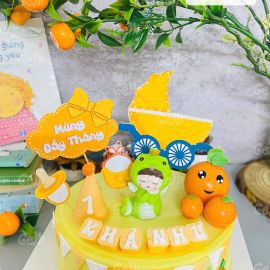 Bánh sinh nhật rau câu 4D Đầy Tháng - Thôi Nôi Bé Rắn - Gelli - G0125007