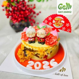 Bánh sinh nhật rau câu Song Hỷ Trường Thọ – Gelli – G0126002