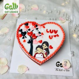 Bánh Sinh Nhật Rau Câu Trái Tim LUV U Valentine Ngọt Ngào - Gelli - G0126004
