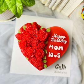 BÁNH SINH NHẬT RAU CÂU 2D VƯỜN HỒNG TÌNH YÊU CHO NGÀY PHỤ NỮ - GELLI – G0219016