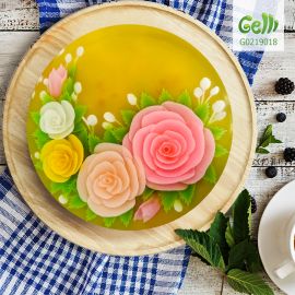 BÁNH SINH NHẬT RAU CÂU 3D HOA HỒNG NHIỀU MÀU CHO NỮ - GELLI - G0219018