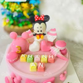BÁNH SINH NHẬT RAU CÂU 2D CHUỘT MINNIE MOUSE CHO BÉ GÁI - GELLI  - G0225009