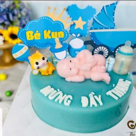 BÁNH SINH NHẬT RAU CÂU 4D BÉ GÁI GẶM NGÓN CHÂN - GELLI – G0320001