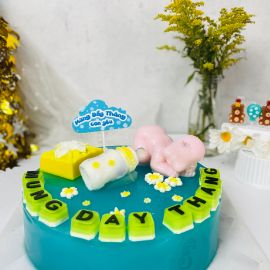 BÁNH SINH NHẬT RAU CÂU 4D BÉ NẰM CHỔNG MÔNG - GELLI – G0320006