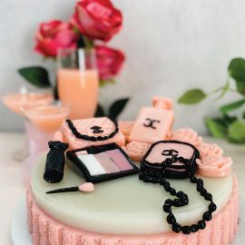 Bánh Sinh Nhật Rau Câu 4D Bộ Make up Channel Sang Trọng   - GELLI - G0322002