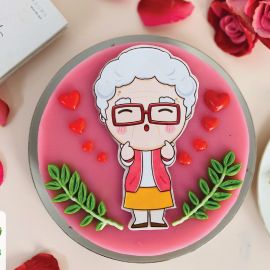 Bánh Sinh Nhật Rau Câu Mừng Thọ Bà Ngoại Xì Tin - GELLI - G0322008