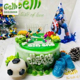 Bánh sinh nhật rau câu đam mê bóng đá - Gelli - G0326004
