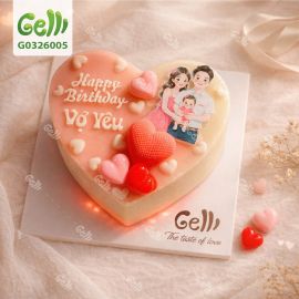 Bánh sinh nhật rau câu trái tim ngọt ngào - Gelli - G0326005