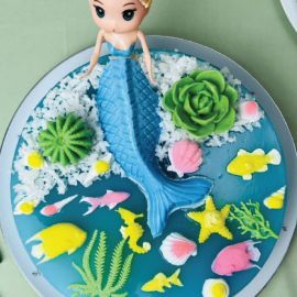 BÁNH SINH NHẬT RAU CÂU 4D NÀNG TIÊN CÁ CHO BÉ GÁI - GELLI – G0419006