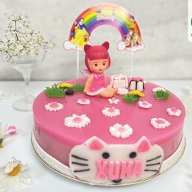 Bánh Sinh Nhật Rau Câu 4D Búp Bê & Elsa - GELLI – G0420026