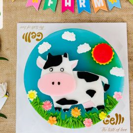 Bánh Sinh Nhật Rau Câu 2D con bò sữa - GELLI – G0420031