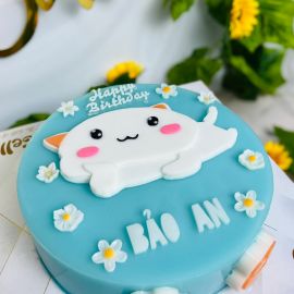 BÁNH SINH NHẬT RAU CÂU 2D MÈO CON LÔNG TRẮNG - GELLI – G0423004