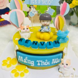 Bánh sinh nhật rau câu 4D Thôi Nôi Bé Mèo - Gelli - G0424001