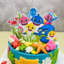 BÁNH SINH NHẬT RAU CÂU 4D FAMILY SHARK - GELLI –   G0424009