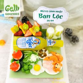 BÁNH SINH NHẬT RAU CÂU CHAI  BIA TIGER CÙNG MỒI BÉN - GELLI - G0425005