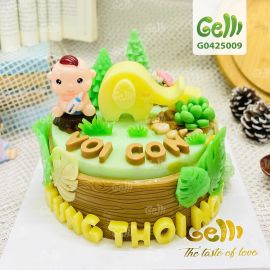 Bánh Sinh Nhật Rau Câu 4D Chú Voi Con - GELLI –  G0425009