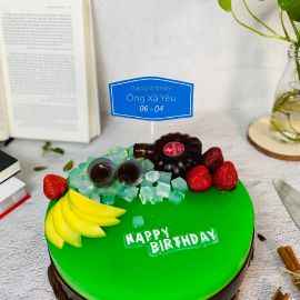 BÁNH SINH NHẬT RAU CÂU TRÁI CÂY 4D CHAI RƯỢU XO - GELLI - G0519007