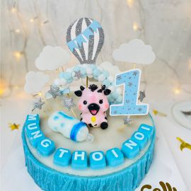 Bánh sinh nhật rau câu 4D con trâu và bình sữa - Gelli - G0522005