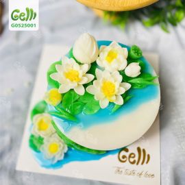 Bánh rau câu 4D Hoa sen trắng - G0525001