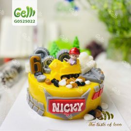 Bánh sinh nhật rau câu  4D Gelli -Bé Lái xe cẩu - Gelli -G0525022