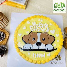 Bánh sinh nhật rau câu 2D cún con dễ thương - Gelli - G0526001