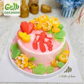 Bánh sinh nhật rau câu hoa sen dịu dàng tặng Mẹ - Gelli - G0526004