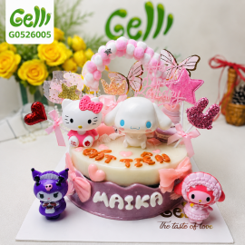 Bánh sinh nhật rau câu vũ trụ Sanrio cho bé gái - Gelli - G0526005