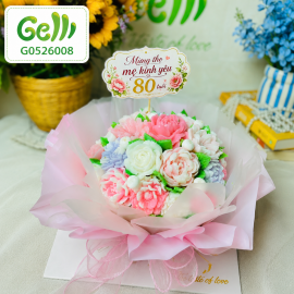 Bánh Sinh Nhật Rau Câu Bó Hoa Mẫu Đơn Pastel Sang Trọng - Gelli - G0526008