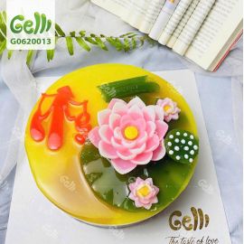 Bánh Sinh Nhật Rau Câu 2D Mẹ Gánh Con & Hoa Sen - GELLI - G0620013