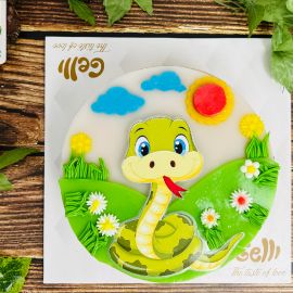 Bánh sinh nhật rau câu 2D con rắn hổ mang - Gelli - G0620032