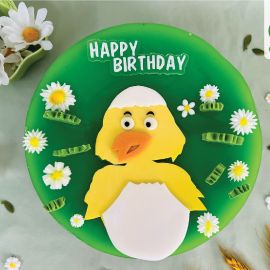 Bánh sinh nhật rau câu 2D gà con đang nở - Gelli - G0620039