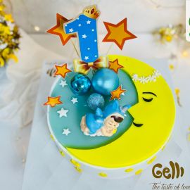 Bánh Sinh Nhật Rau Câu 4D thiên thần ngủ trên cung trăng - GELLI –  G0622010