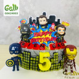 Bánh sinh nhật rau câu 4D Siêu anh hùng - Gelli - G0624003