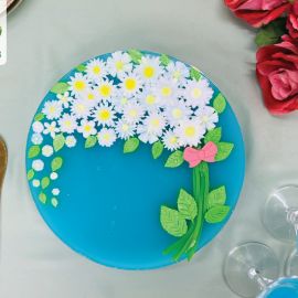 Bánh Sinh Nhật Rau Câu 4D Bó hoa cúc - GELLI - G0720008