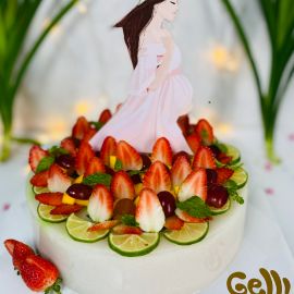 Bánh sinh nhật rau câu 4D bà bầu gợi cảm - Gelli - G0722009