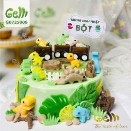 Bánh sinh nhật rau câu 4D Chuyến Tàu Khủng Long - Gelli -  G0725008