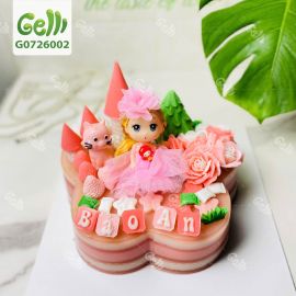 Bánh Sinh Nhật Rau Câu Công Chúa Và Lâu Đài Hồng - Gelli - G0726002