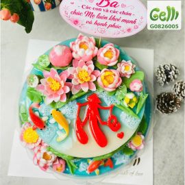 Bánh Sinh Nhật Rau Câu Liên Hoa Kính Mẹ - Gelli - G0826005