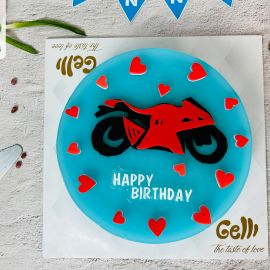 Bánh Sinh Nhật Rau Câu 2D Xuống Phố Cùng Moto - GELLI - G0920004
