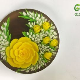 BÁNH SINH NHẬT RAU CÂU 3D SẮC VÀNG TƯƠI THẮM CHO NỮ - GELLI  - G1018031