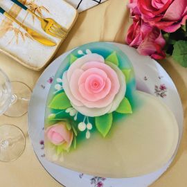 BÁNH SINH NHẬT RAU CÂU 3D HOA HỒNG PATEL - GELLI - G1019009