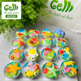 SET 16 RAU CÂU CUPCAKE ĐẠI DƯƠNG - GELLI - GCC02