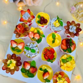 SET RAU CÂU CUPCAKE TRÁI CÂY TƯƠI - GELLI - GCC05