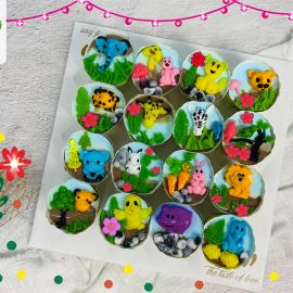 SET RAU CÂU CUPCAKE VƯỜN THÚ - GELLI - GCC07