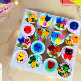 SET RAU CÂU CUPCAKE VƯỜN THÚ - GELLI - GCC08