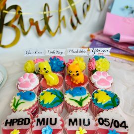 SET RAU CÂU CUPCAKE MÈO CON - GELLI - GCC12